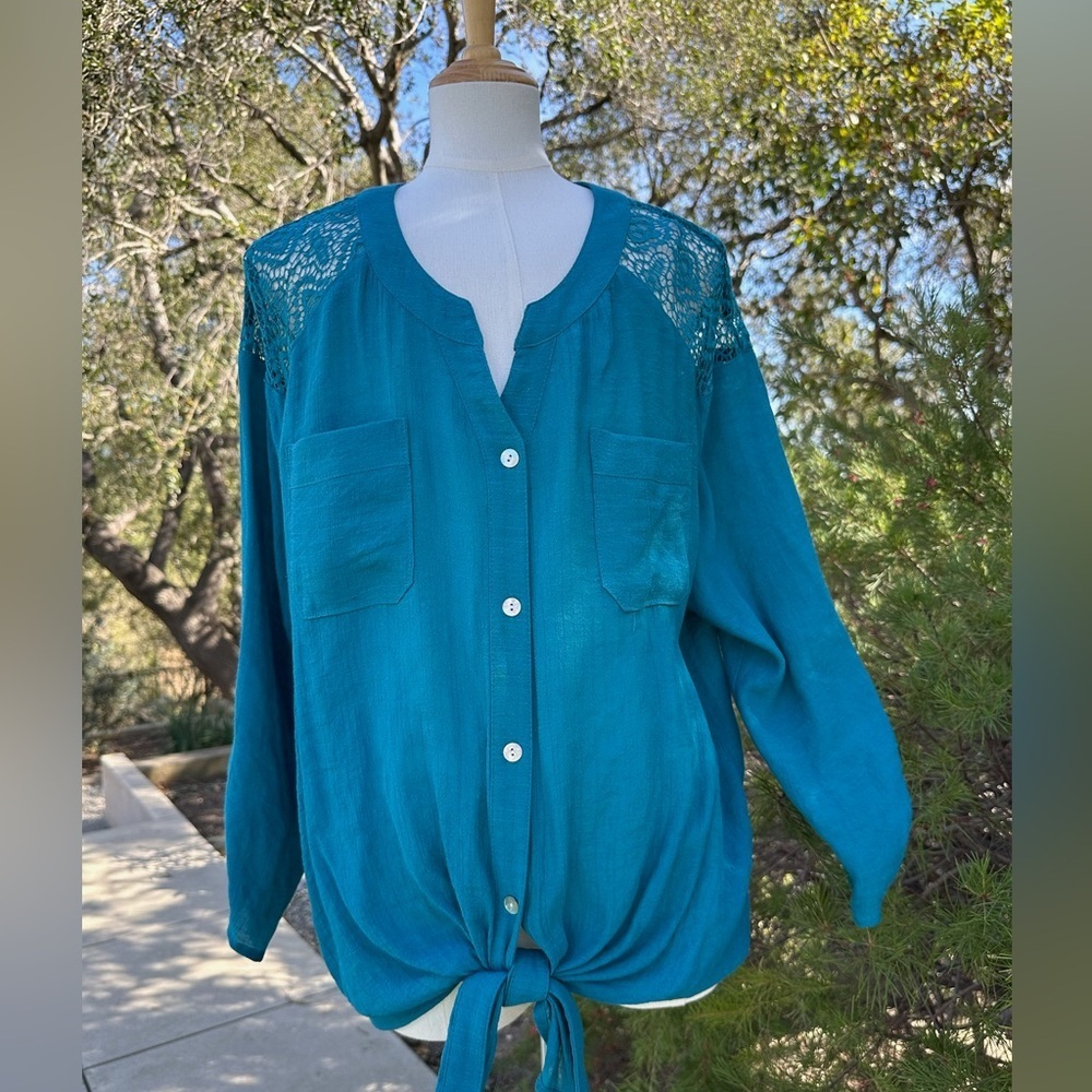 ALYX Button Down Gauze Top - size L